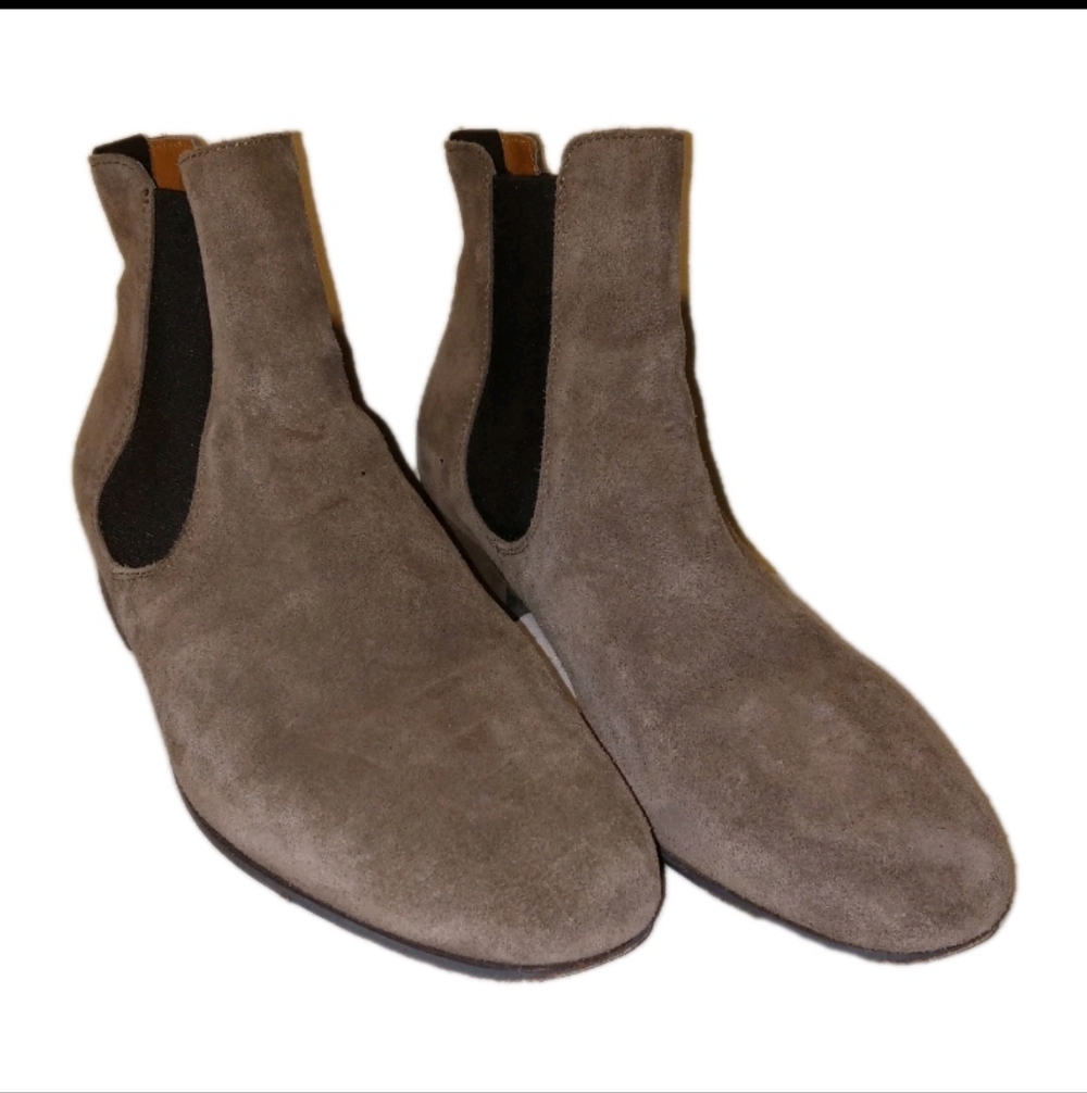 Boemos Italian Taupe/Fawn Suede Chelsea Boots 37/6 - Picture 1 of 10